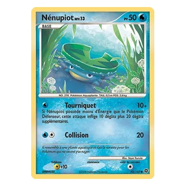Nénupiot 92/132 : Joyau Commune (Brillante) de l'extension Pokémon Diamant & Perle Merveilles Secrètes
