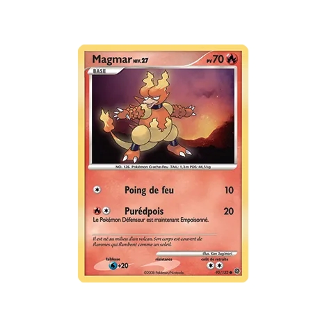 Carte Magmar - Commune (Brillante) de Pokémon Diamant & Perle Merveilles Secrètes 93/132