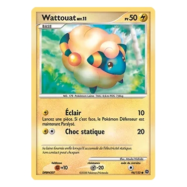 Wattouat 94/132 : Joyau Commune (Brillante) de l'extension Pokémon Diamant & Perle Merveilles Secrètes