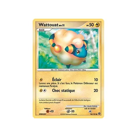 Wattouat 94/132 : Joyau Commune (Brillante) de l'extension Pokémon Diamant & Perle Merveilles Secrètes