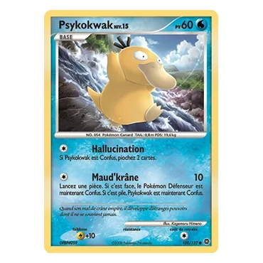 Découvrez Psykokwak, carte Commune (Brillante) de la série Diamant & Perle Merveilles Secrètes