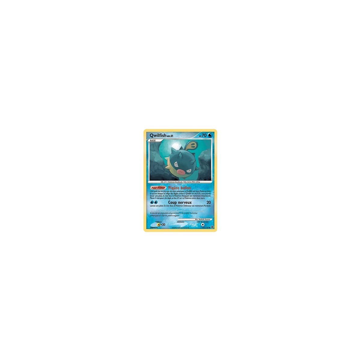 Carte Qwilfish - Commune (Brillante) de Pokémon Diamant & Perle Merveilles Secrètes 101/132