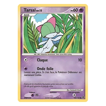 Tarsal 102/132 : Joyau Commune (Brillante) de l'extension Pokémon Diamant & Perle Merveilles Secrètes