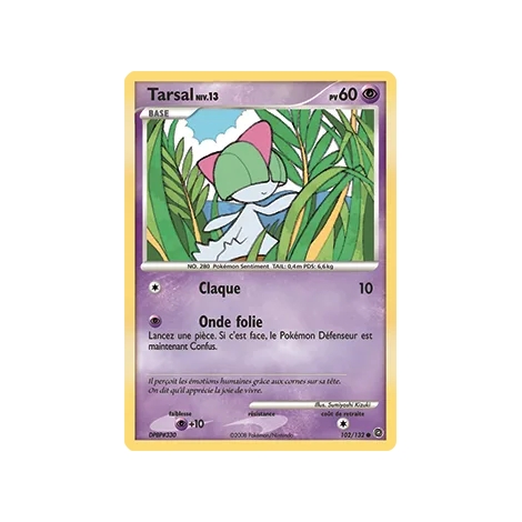 Tarsal 102/132 : Joyau Commune (Brillante) de l'extension Pokémon Diamant & Perle Merveilles Secrètes