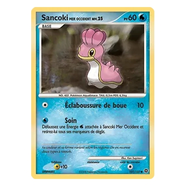 Découvrez Sancoki Mer Occident, carte Commune (Brillante) de la série Diamant & Perle Merveilles Secrètes