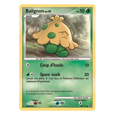 Balignon 108/132 : Joyau Commune (Brillante) de l'extension Pokémon Diamant & Perle Merveilles Secrètes