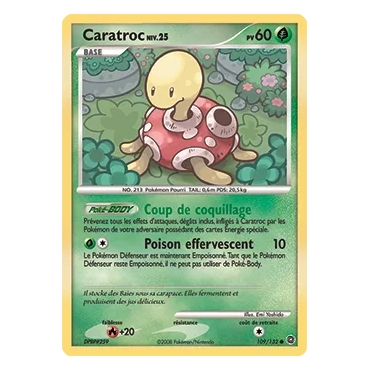 Caratroc 109/132 : Joyau Commune (Brillante) de l'extension Pokémon Diamant & Perle Merveilles Secrètes