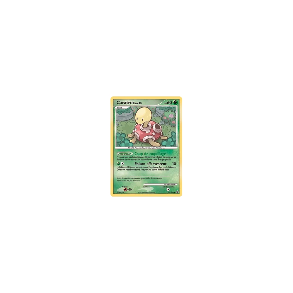 Caratroc 109/132 : Joyau Commune (Brillante) de l'extension Pokémon Diamant & Perle Merveilles Secrètes