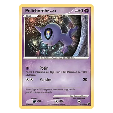 Carte Polichombr - Commune (Brillante) de Pokémon Diamant & Perle Merveilles Secrètes 110/132
