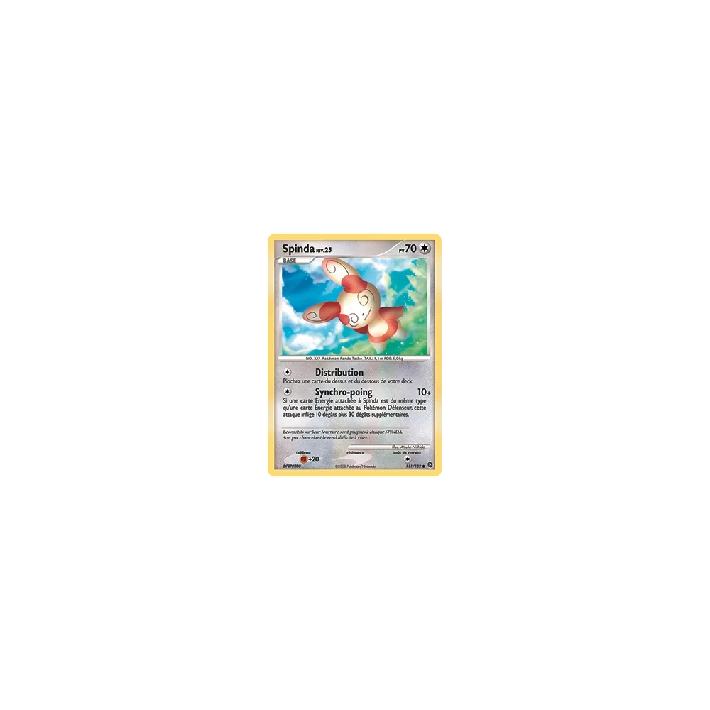 Carte Spinda - Commune (Brillante) de Pokémon Diamant & Perle Merveilles Secrètes 111/132