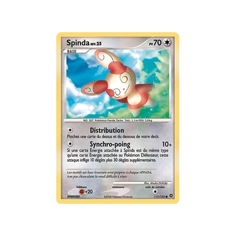 Carte Spinda - Commune (Brillante) de Pokémon Diamant & Perle Merveilles Secrètes 111/132