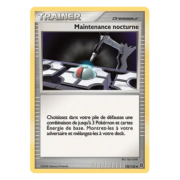 Découvrez Maintenance nocturne, carte Peu commune (Brillante) de la série Diamant & Perle Merveilles Secrètes