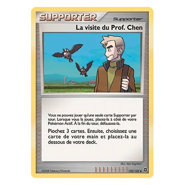 Découvrez La visite du Prof. Chen, carte Peu commune (Brillante) de la série Diamant & Perle Merveilles Secrètes