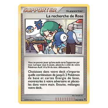 Carte La recherche de Rose - Peu commune (Brillante) de Pokémon Diamant & Perle Merveilles Secrètes 125/132