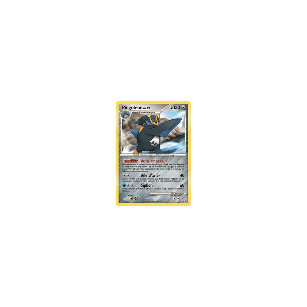 Pingoléon 2/100 : Joyau Holographique rare de l'extension Pokémon Diamant & Perle Tempête