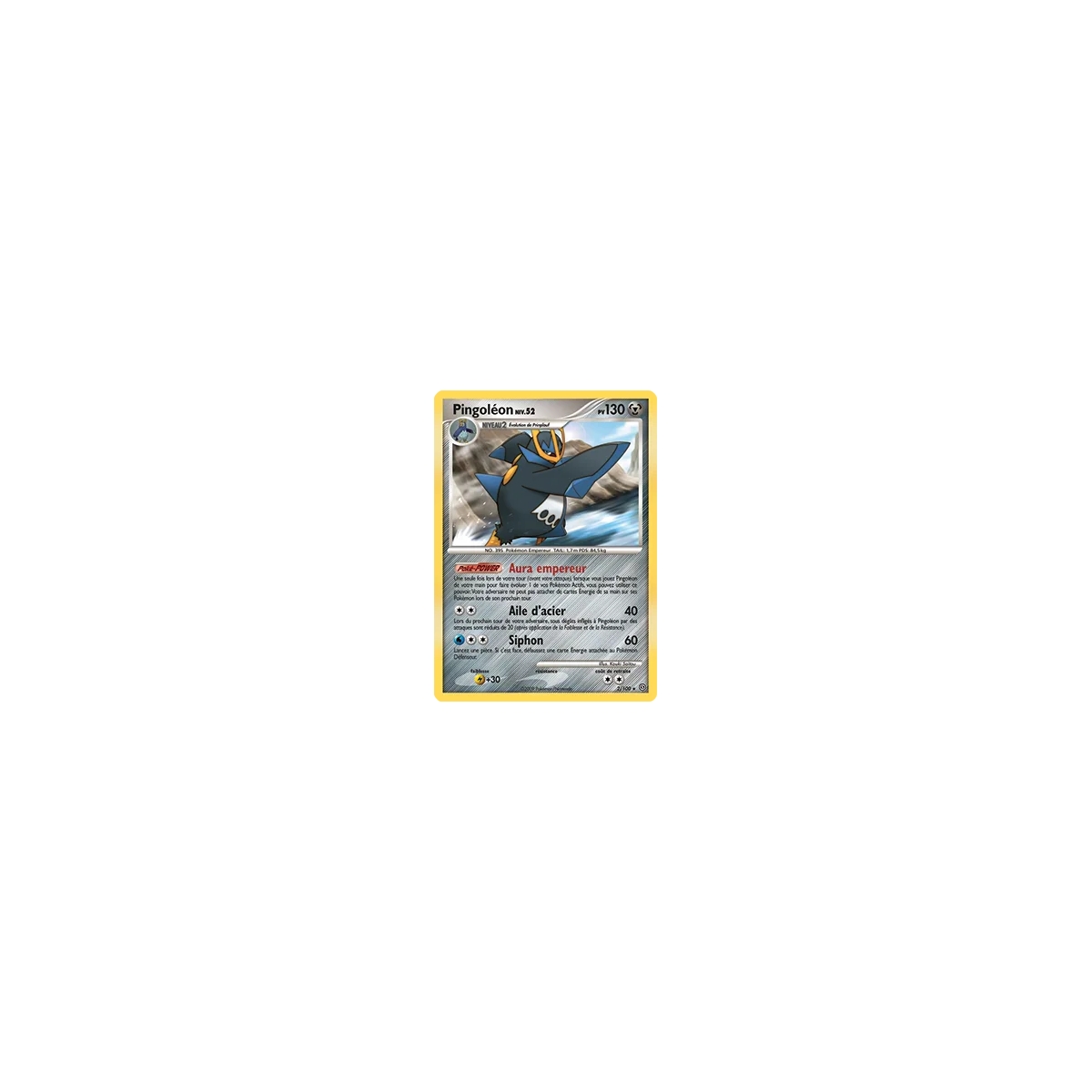 Pingoléon 2/100 : Joyau Holographique rare de l'extension Pokémon Diamant & Perle Tempête