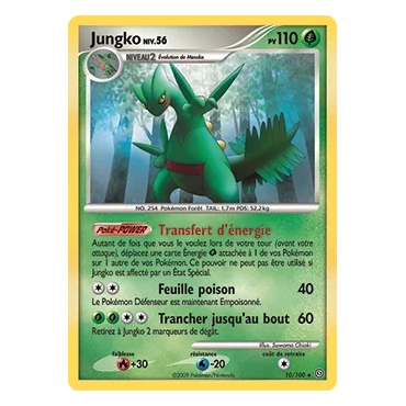 Carte Jungko - Holographique rare de Pokémon Diamant & Perle Tempête 10/100