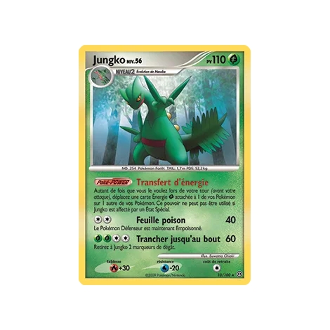 Carte Jungko - Holographique rare de Pokémon Diamant & Perle Tempête 10/100