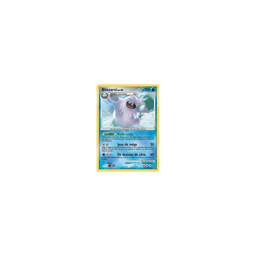 Carte Blizzaroi - Rare (Brillante) de Pokémon Diamant & Perle Tempête 12/100