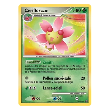 Découvrez Ceriflor, carte Rare (Brillante) de la série Diamant & Perle Tempête