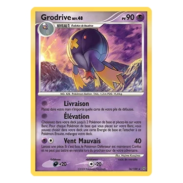 Découvrez Grodrive, carte Rare (Brillante) de la série Diamant & Perle Tempête
