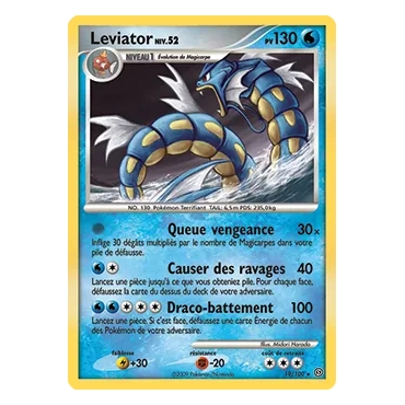 Leviator 19/100 : Joyau Rare (Brillante) de l'extension Pokémon Diamant & Perle Tempête