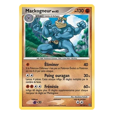Mackogneur 20/100 : Joyau Rare (Brillante) de l'extension Pokémon Diamant & Perle Tempête