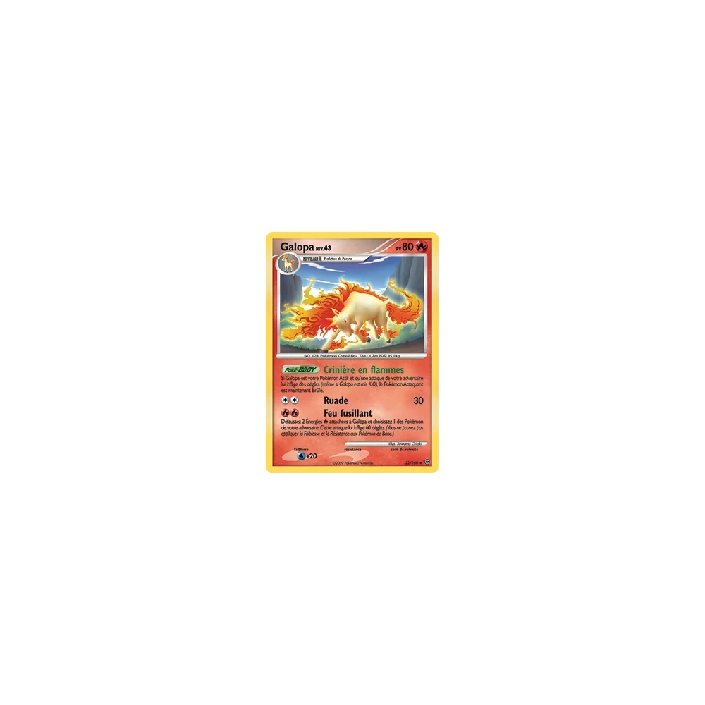 Galopa 22/100 : Joyau Rare (Brillante) de l'extension Pokémon Diamant & Perle Tempête