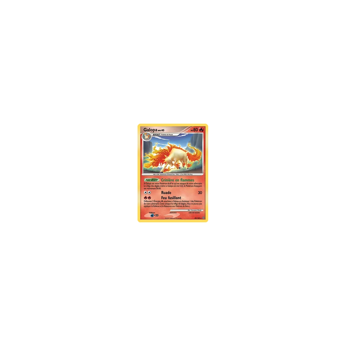 Galopa 22/100 : Joyau Rare (Brillante) de l'extension Pokémon Diamant & Perle Tempête