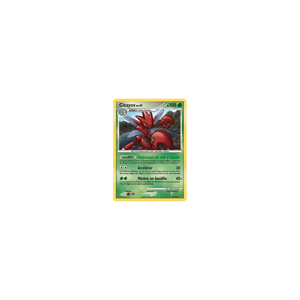 Carte Cizayox - Rare (Brillante) de Pokémon Diamant & Perle Tempête 25/100