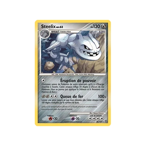 Découvrez Steelix, carte Rare (Brillante) de la série Diamant & Perle Tempête