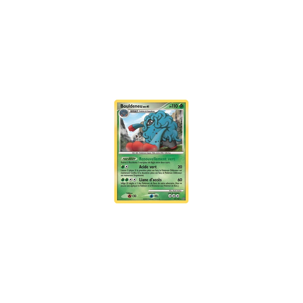 Carte Bouldeneu - Rare (Brillante) de Pokémon Diamant & Perle Tempête 29/100