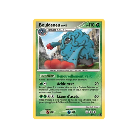 Carte Bouldeneu - Rare (Brillante) de Pokémon Diamant & Perle Tempête 29/100