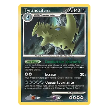 Carte Tyranocif - Rare (Brillante) de Pokémon Diamant & Perle Tempête 30/100