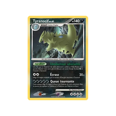 Carte Tyranocif - Rare (Brillante) de Pokémon Diamant & Perle Tempête 30/100