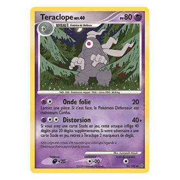 Teraclope 35/100 : Joyau Peu commune (Brillante) de l'extension Pokémon Diamant & Perle Tempête