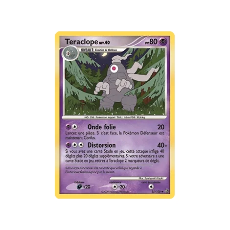 Teraclope 35/100 : Joyau Peu commune (Brillante) de l'extension Pokémon Diamant & Perle Tempête