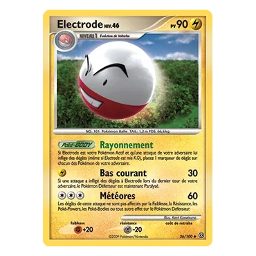 Electrode 36/100 : Joyau Peu commune (Brillante) de l'extension Pokémon Diamant & Perle Tempête