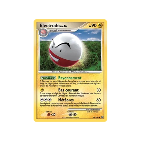 Electrode 36/100 : Joyau Peu commune (Brillante) de l'extension Pokémon Diamant & Perle Tempête