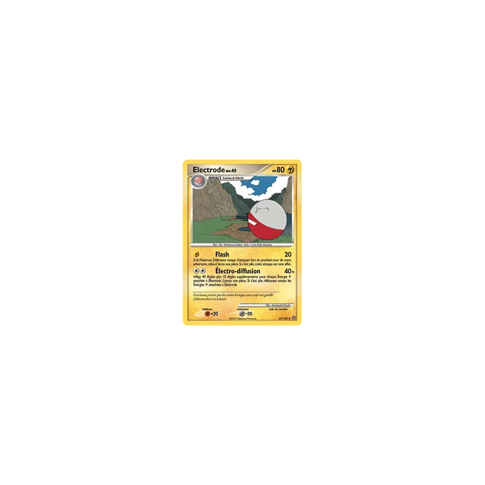 Electrode 37/100 : Joyau Peu commune (Brillante) de l'extension Pokémon Diamant & Perle Tempête