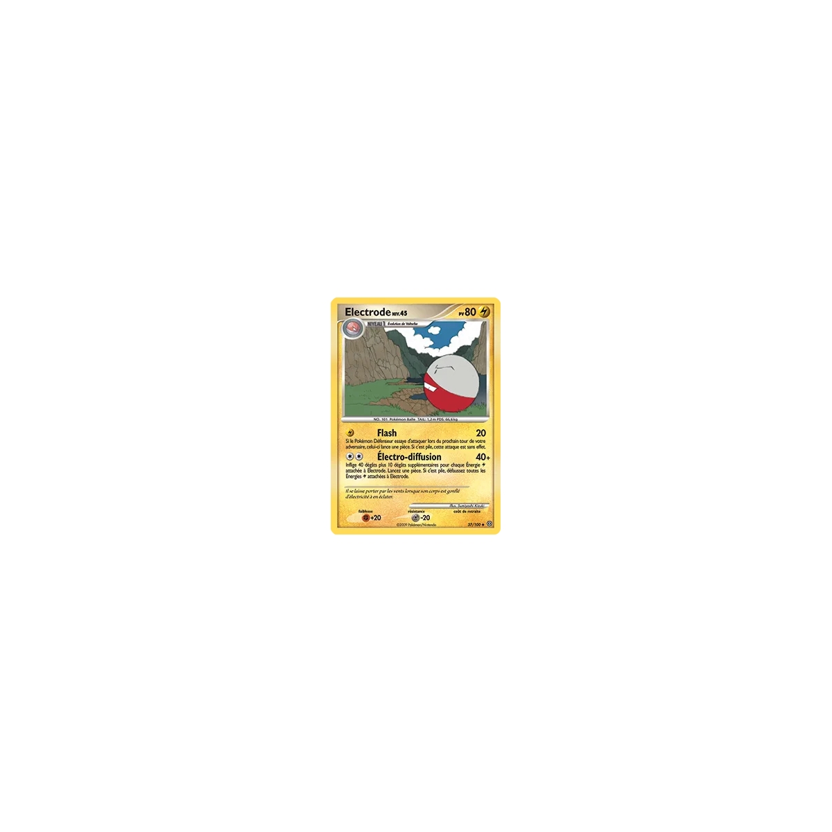 Electrode 37/100 : Joyau Peu commune (Brillante) de l'extension Pokémon Diamant & Perle Tempête