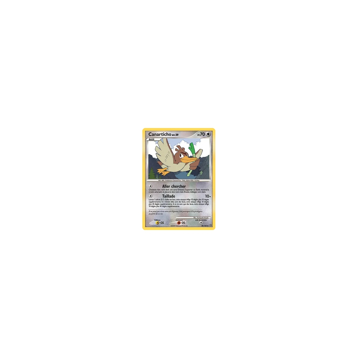 Carte Canarticho - Peu commune (Brillante) de Pokémon Diamant & Perle Tempête 38/100