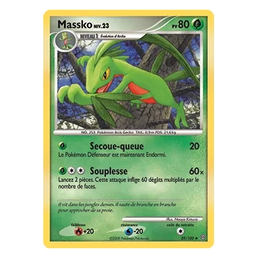 Massko 39/100 : Joyau Peu commune (Brillante) de l'extension Pokémon Diamant & Perle Tempête