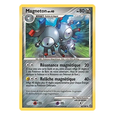 Carte Magneton - Peu commune (Brillante) de Pokémon Diamant & Perle Tempête 42/100