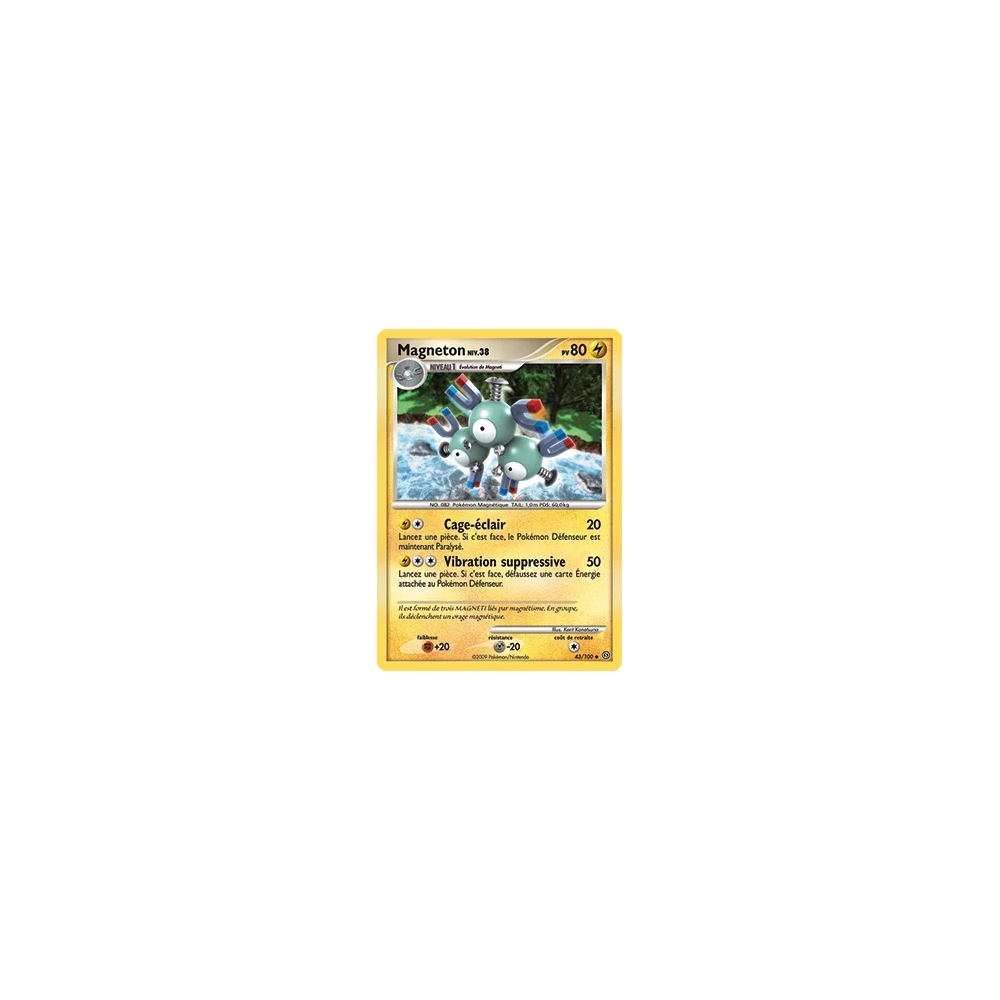 Magneton 43/100 : Joyau Peu commune (Brillante) de l'extension Pokémon Diamant & Perle Tempête