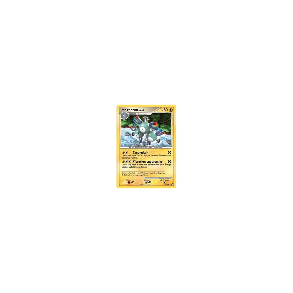 Magneton 43/100 : Joyau Peu commune (Brillante) de l'extension Pokémon Diamant & Perle Tempête