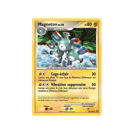 Magneton 43/100 : Joyau Peu commune (Brillante) de l'extension Pokémon Diamant & Perle Tempête