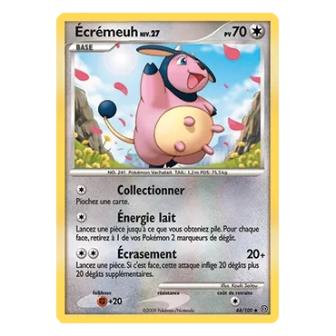 Découvrez Écrémeuh, carte Peu commune (Brillante) de la série Diamant & Perle Tempête