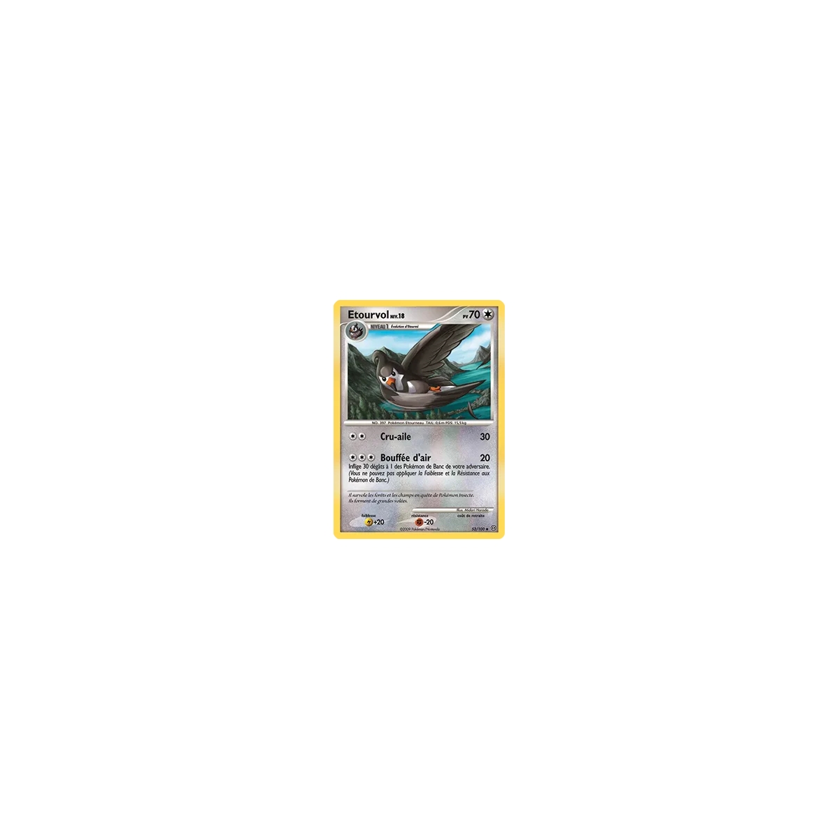 Carte Etourvol - Peu commune (Brillante) de Pokémon Diamant & Perle Tempête 52/100