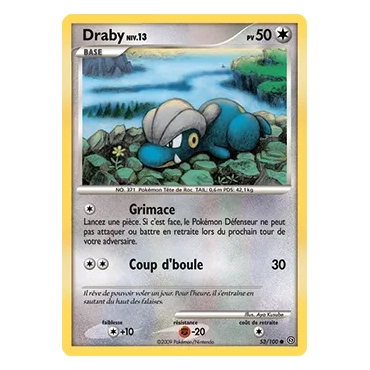 Découvrez Draby, carte Commune (Brillante) de la série Diamant & Perle Tempête